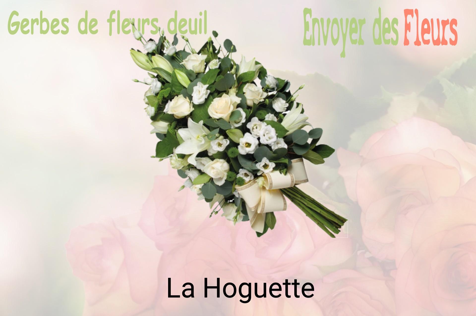 Gerbe de fleurs de deuil livrée à La Hoguette